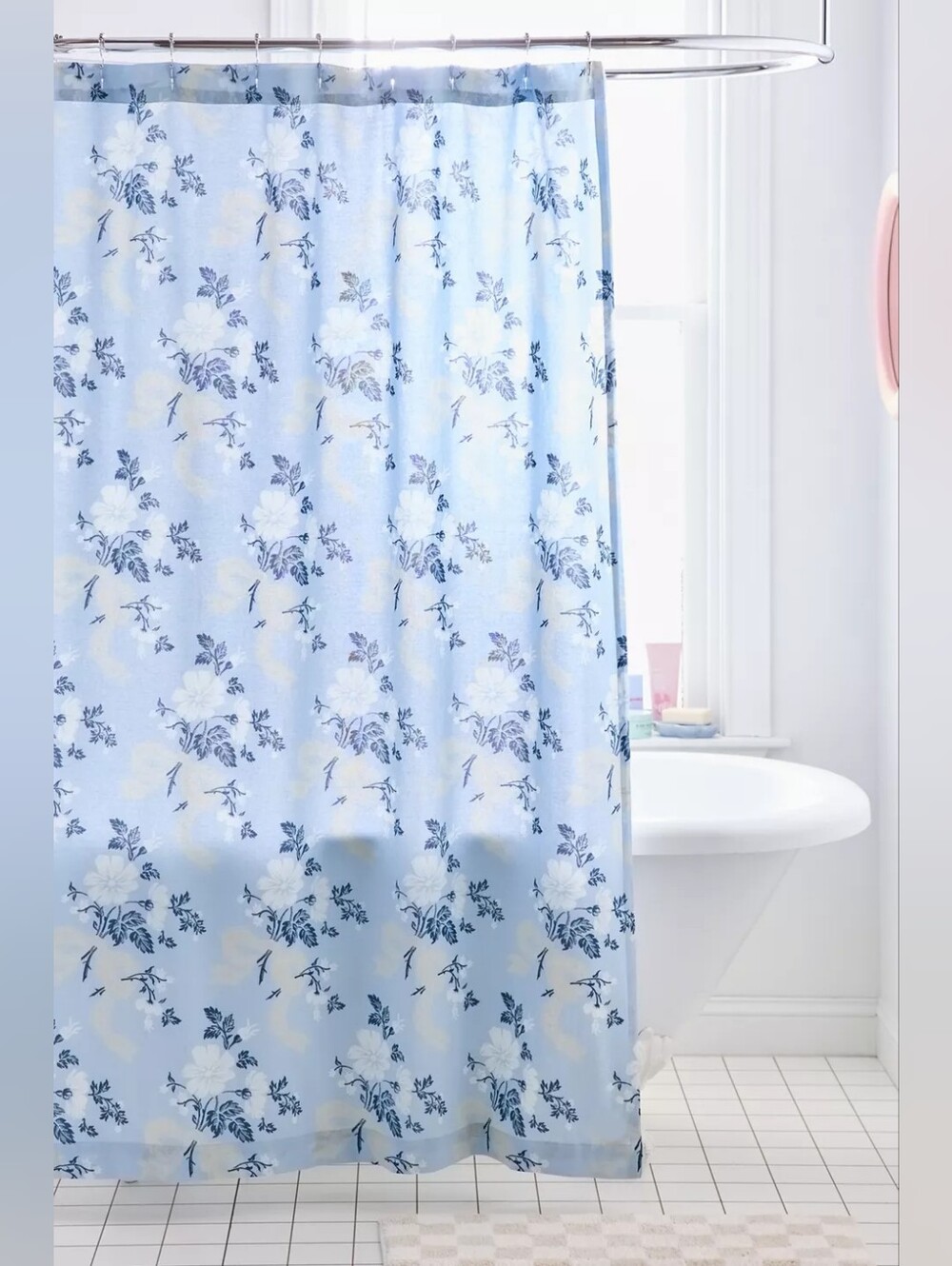 ❣️🪷NWT Urban Outfitters Juliette Floral Bows Patterned Shower Curtain 72x72" 🌙